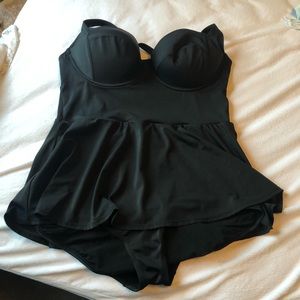 Torrid retro style swimsuit with skirt